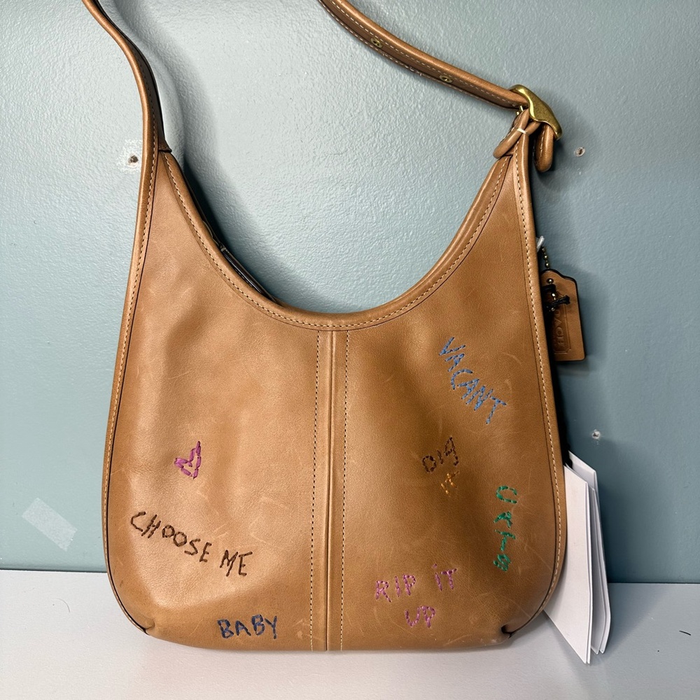 🪩 NEW Coach Ergo Limited Edition! Natural leather. Embroidered. RARE! 🪩